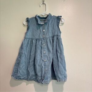 First impressions 24 month Jean dress with embroidered details